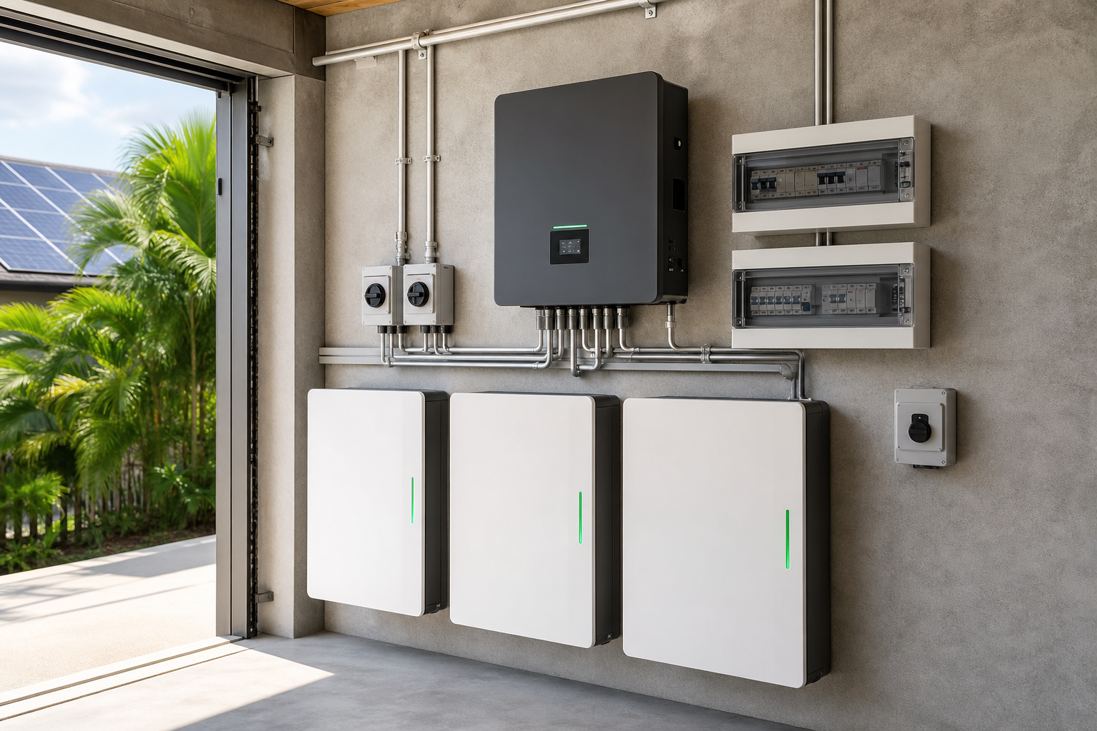 Hybrid solar inverter and battery storage system