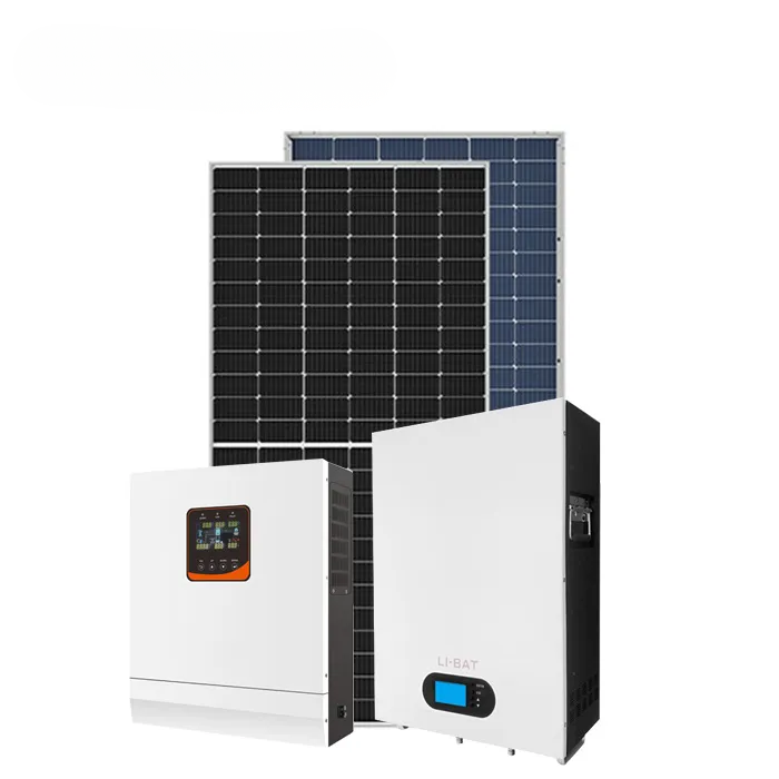 Solar panels, inverter, and battery package setup